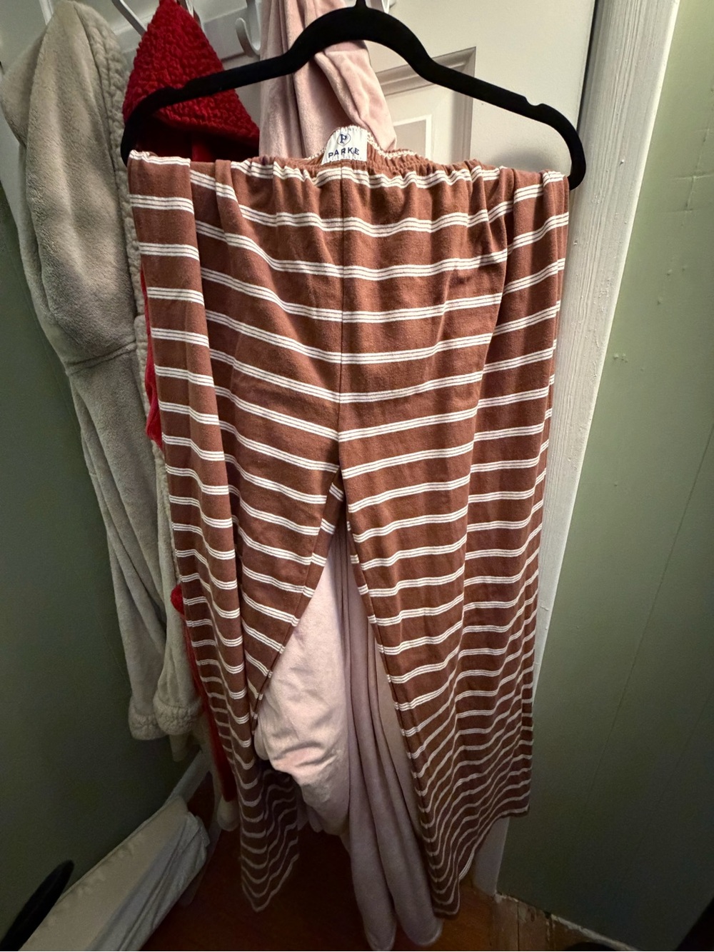 Parke Stripped Cotton Boxer Pants | Brown & White | Large